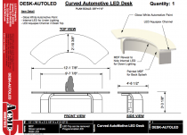 Curved Automotive LED Desk