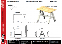 4FT PICNIC TABLE