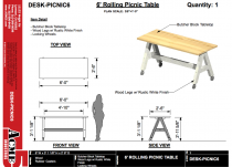 6FT PICNIC TABLE