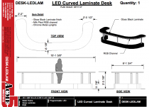LED Curved Laminate Desk